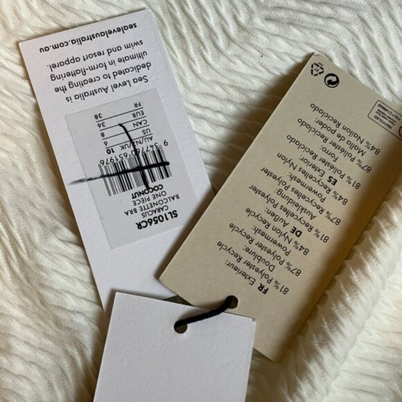 NWT Sea Level Australia Caracus Balconette One Piece in Coconut - Picture 6 of 7